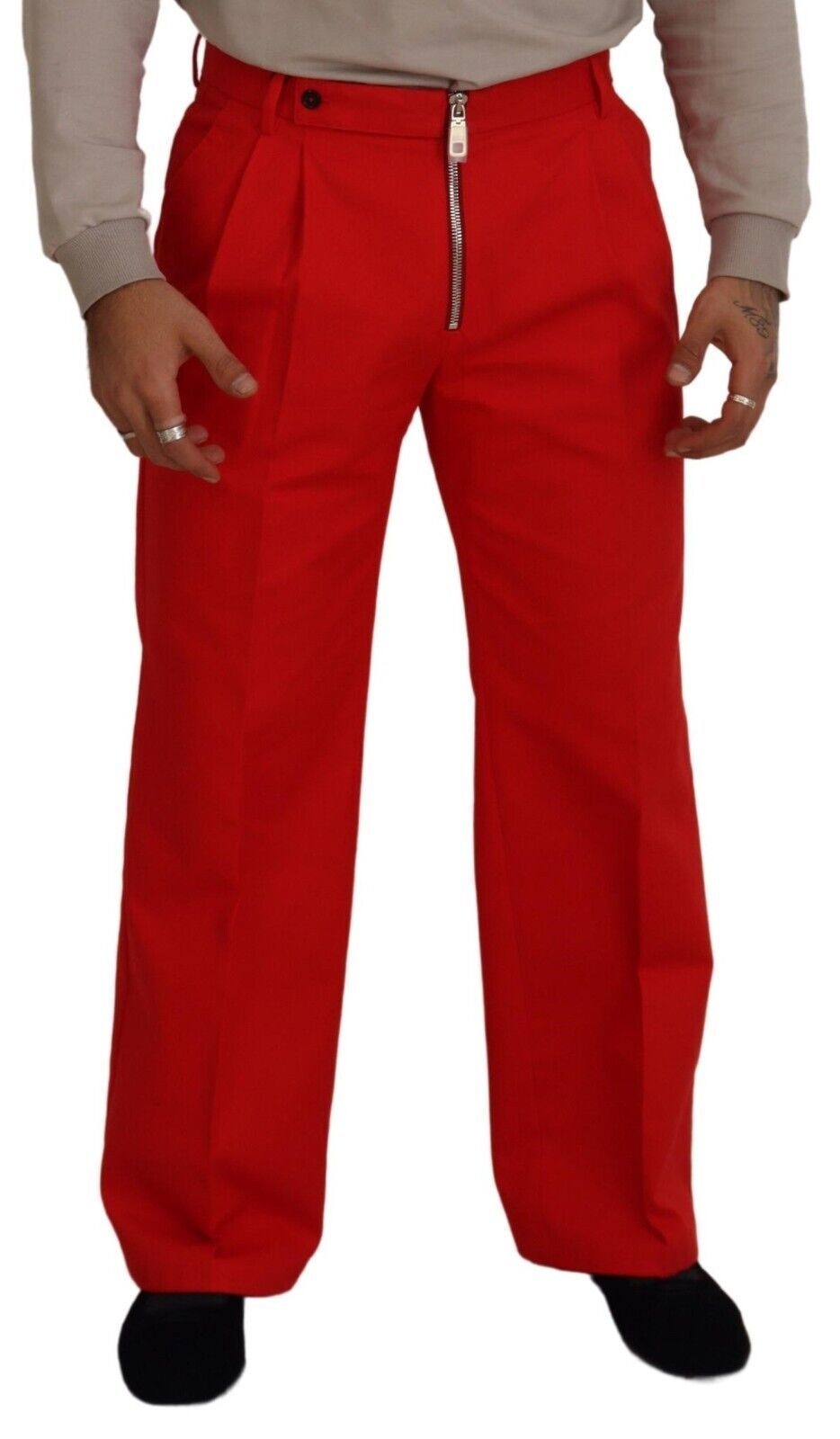 Stunning Red Mainline Cotton Pants