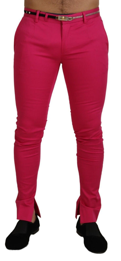 Chique roze broek van katoenmix