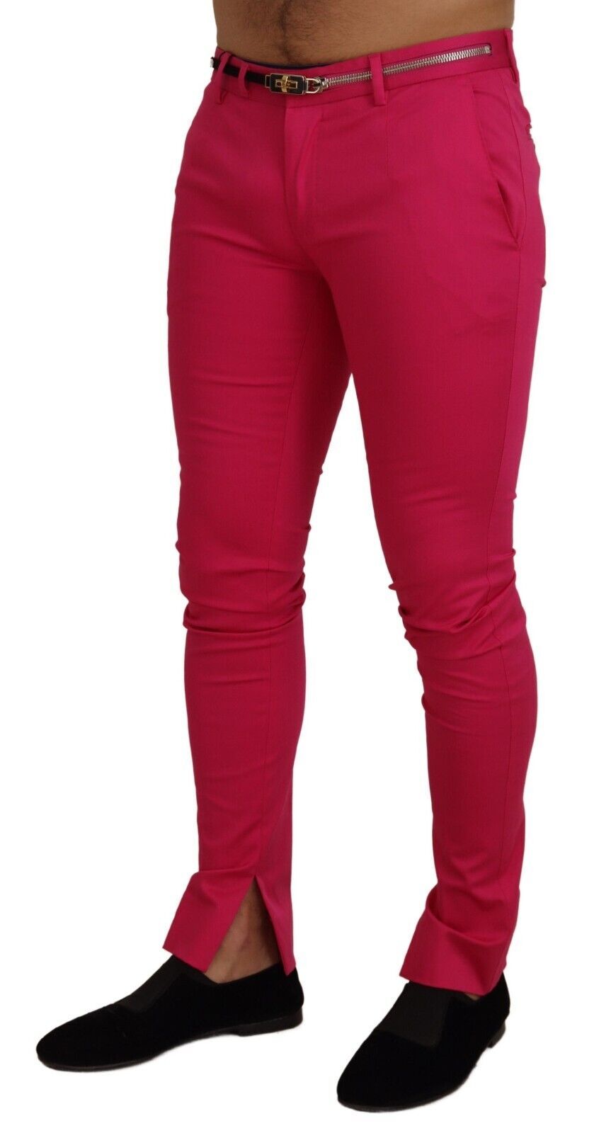 Chique roze broek van katoenmix