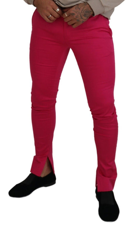 Pantalón rosa chic de mezcla de algodón