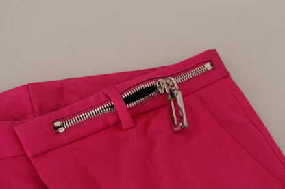 Chique roze broek van katoenmix