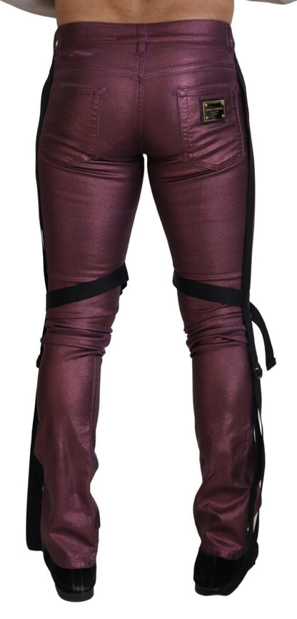 Elegante magenta katoenen broek