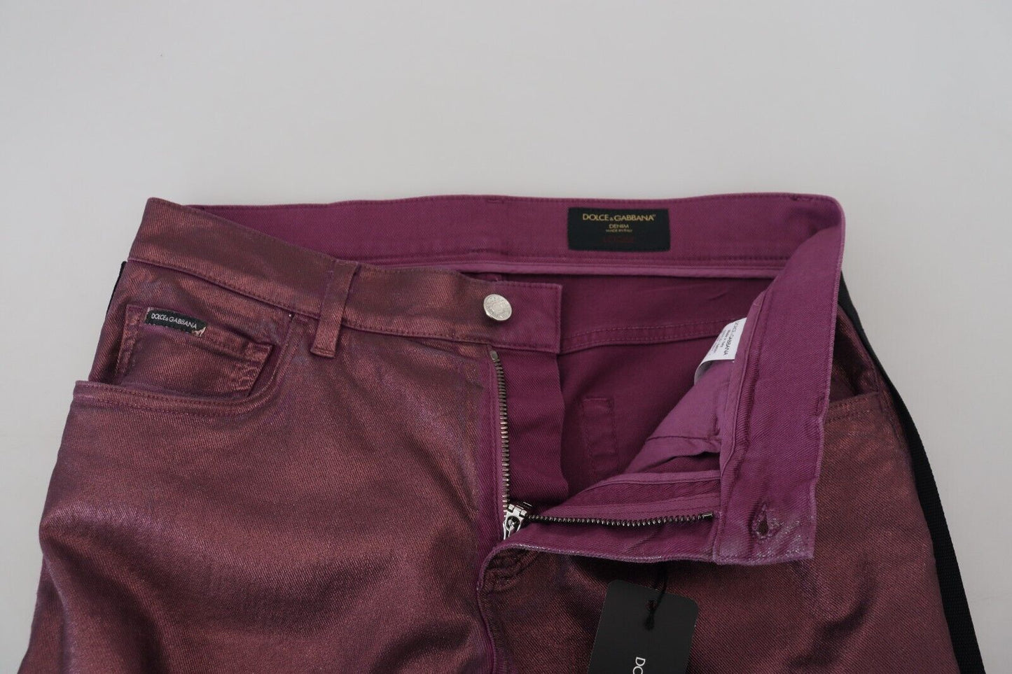 Pantalón Elegante De Algodón Magenta