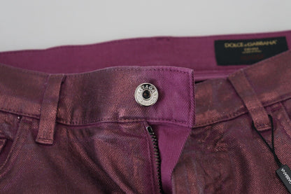 Pantalón Elegante De Algodón Magenta