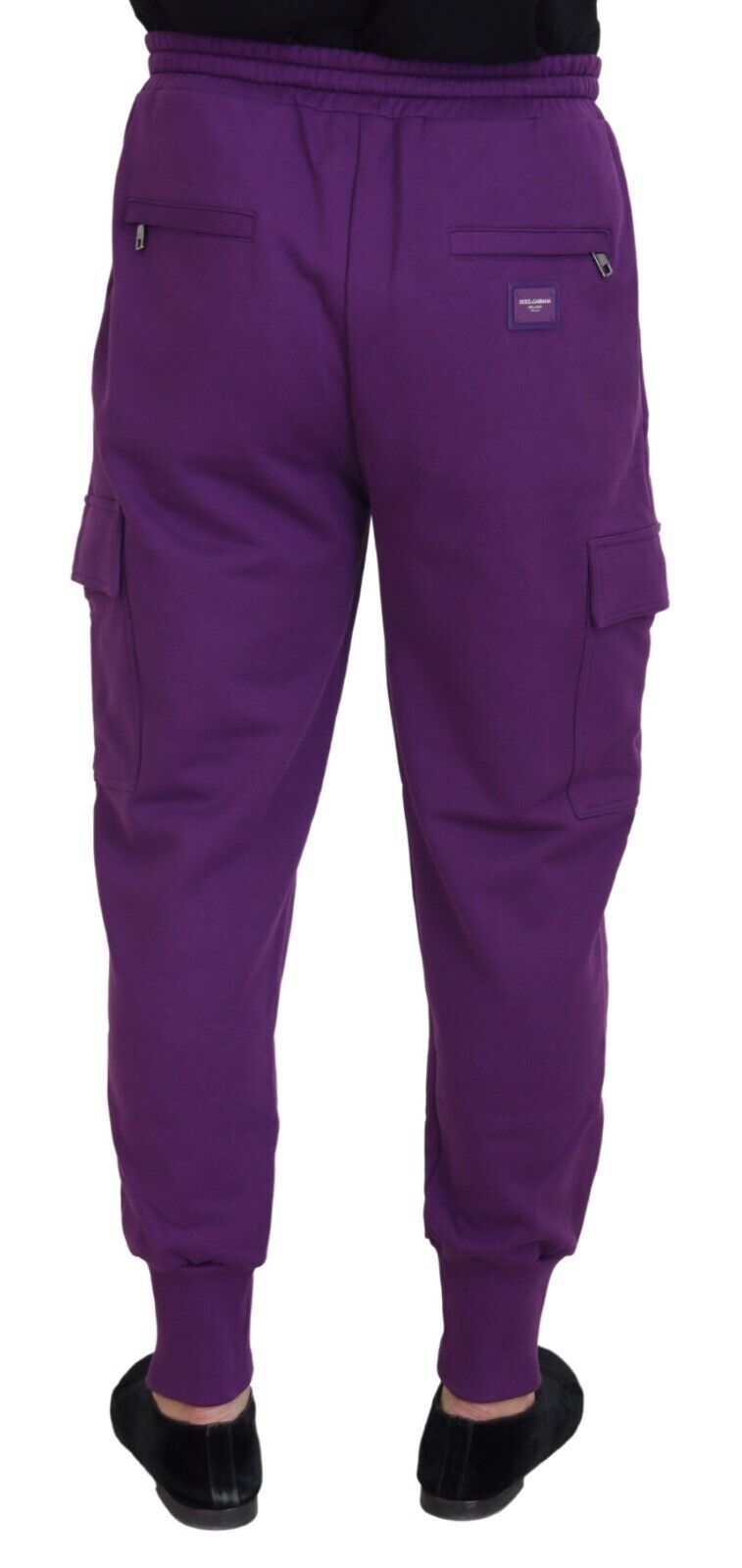 Elegante paarse katoenen cargo-joggingbroek