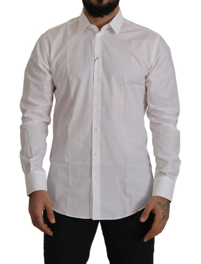 Camisa de vestir Martini blanca elegante y ajustada