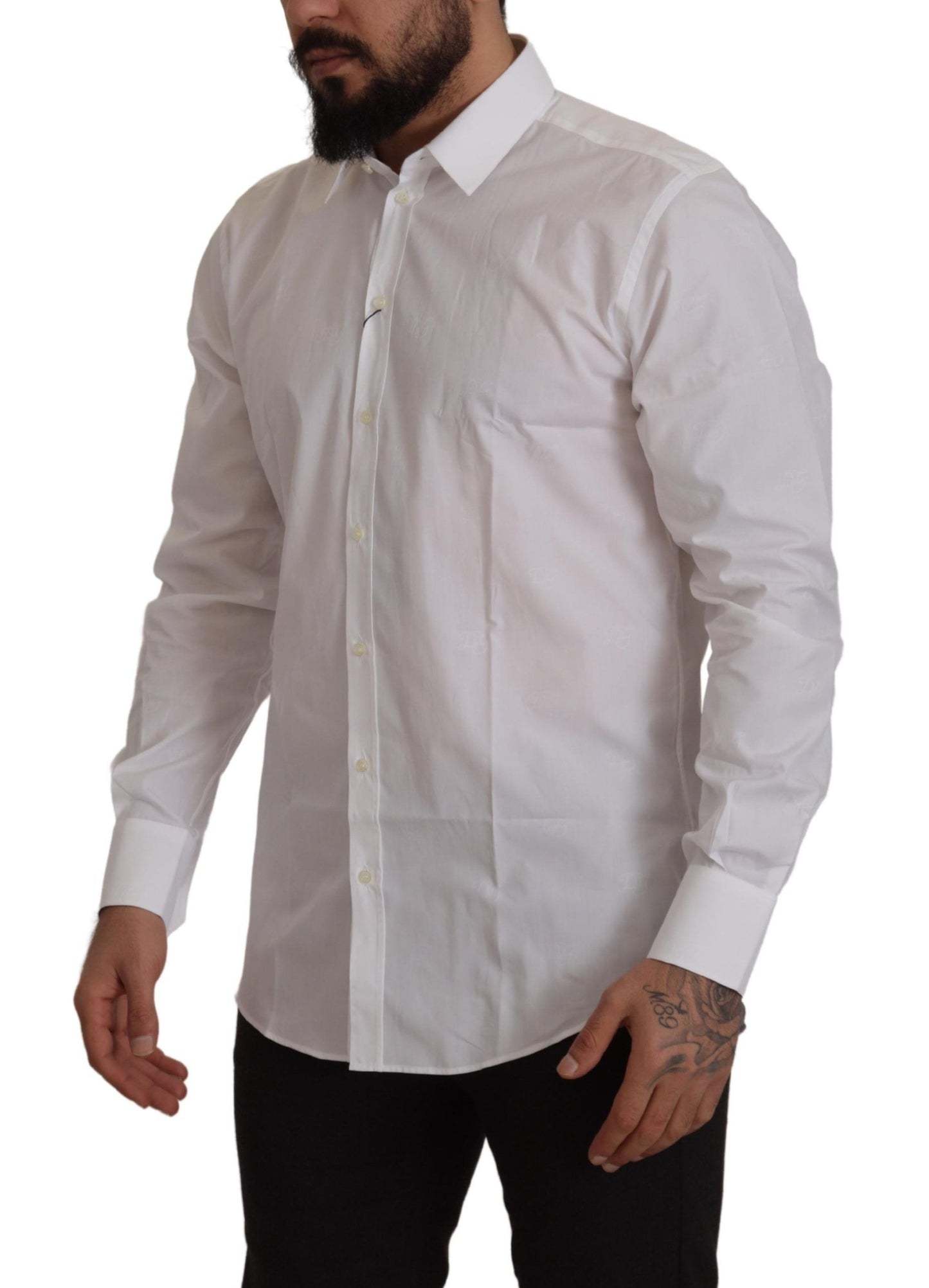 Camisa de vestir Martini blanca elegante y ajustada