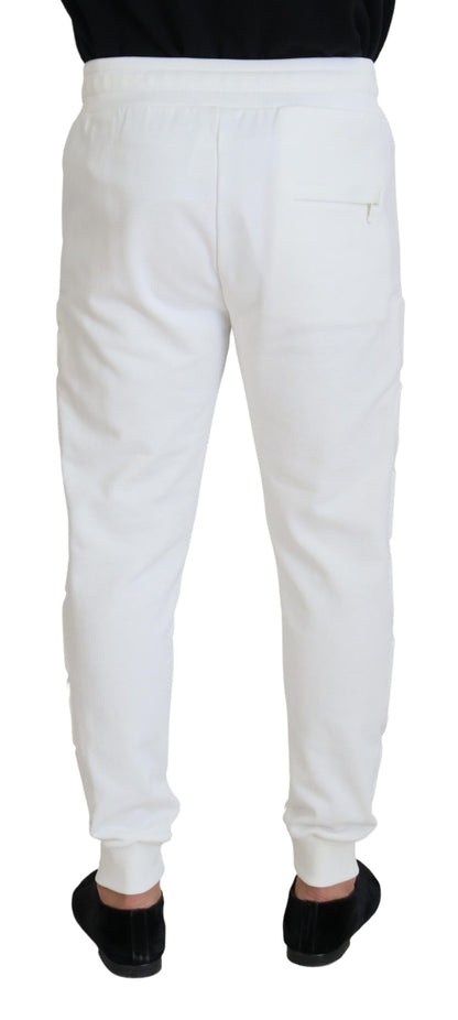 Elegantes pantalones deportivos de algodón blanco