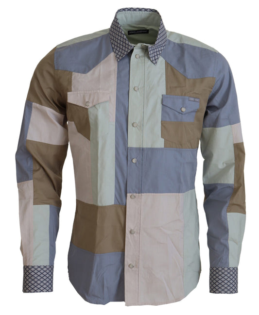 Camisa casual de corte slim multicolor