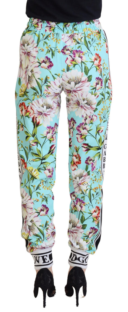 Veelkleurige bloemen joggingbroek broek