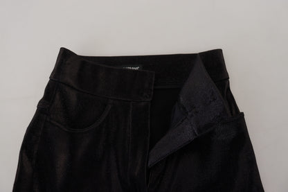 Elegantes pantalones vaqueros negros - Corte entallado