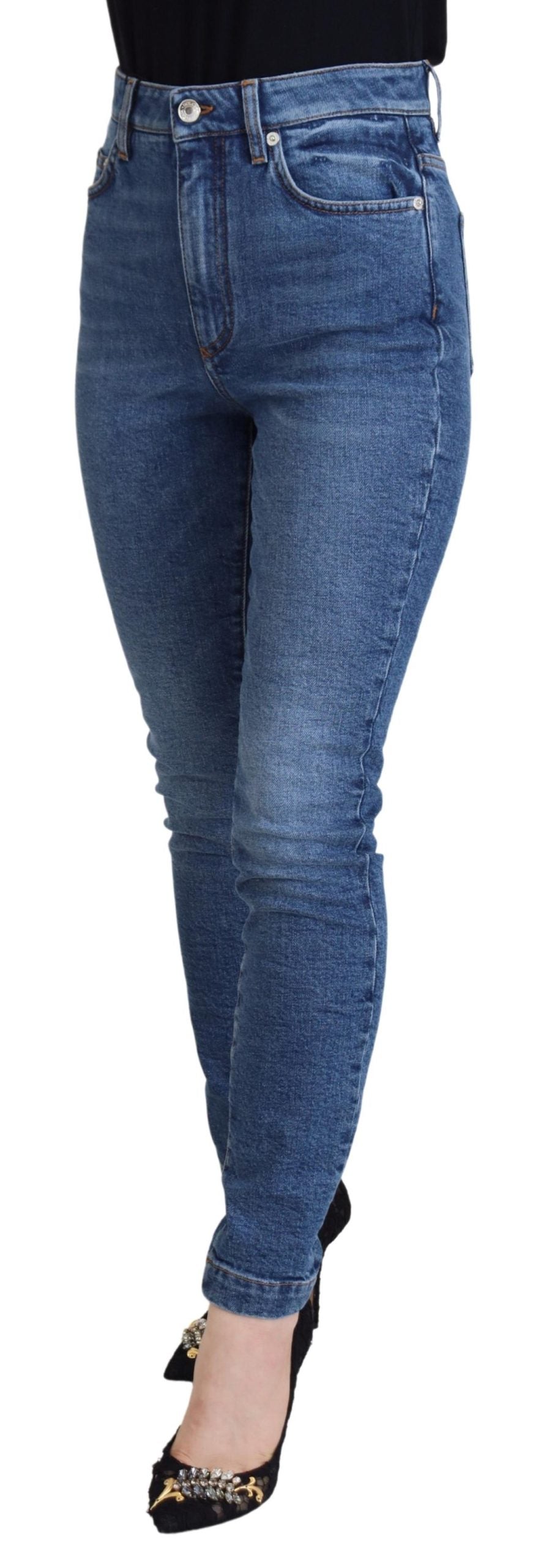 Chique blauwe denimbroek – elegantie ontmoet comfort