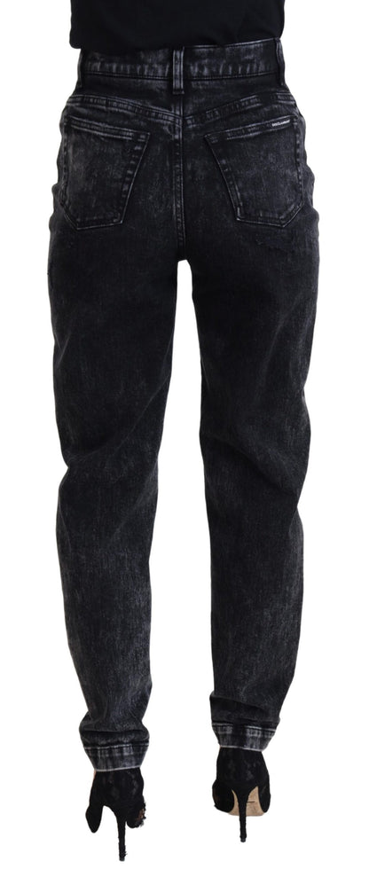 Elegante zwarte denimbroek