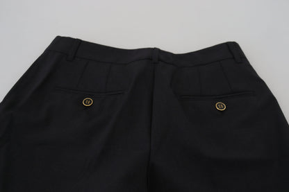 Pantalones elegantes de mezcla de lana gris para un estilo elevado