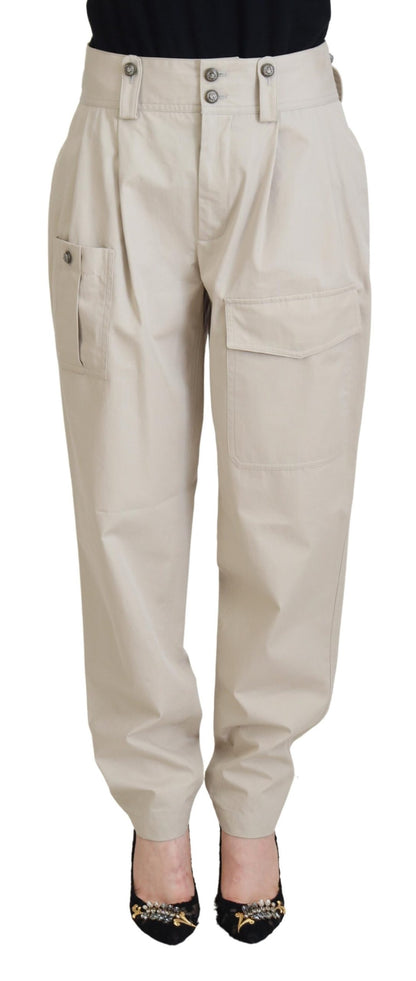 Pantalón elegante de algodón beige