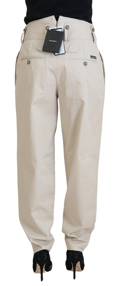 Pantalón elegante de algodón beige