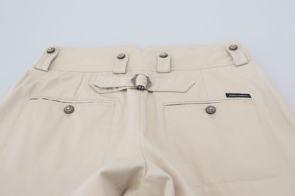 Elegante beige katoenen broek