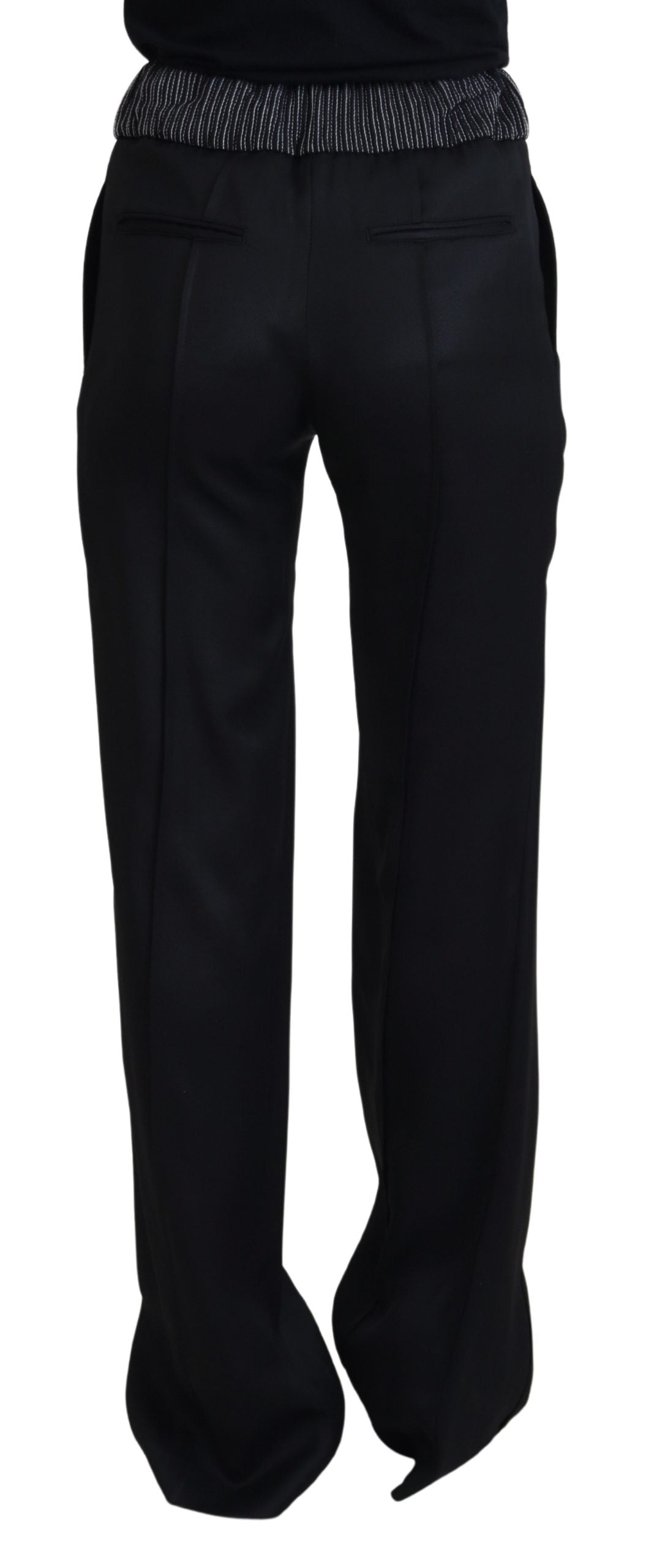 Elegant Black Cotton Pants