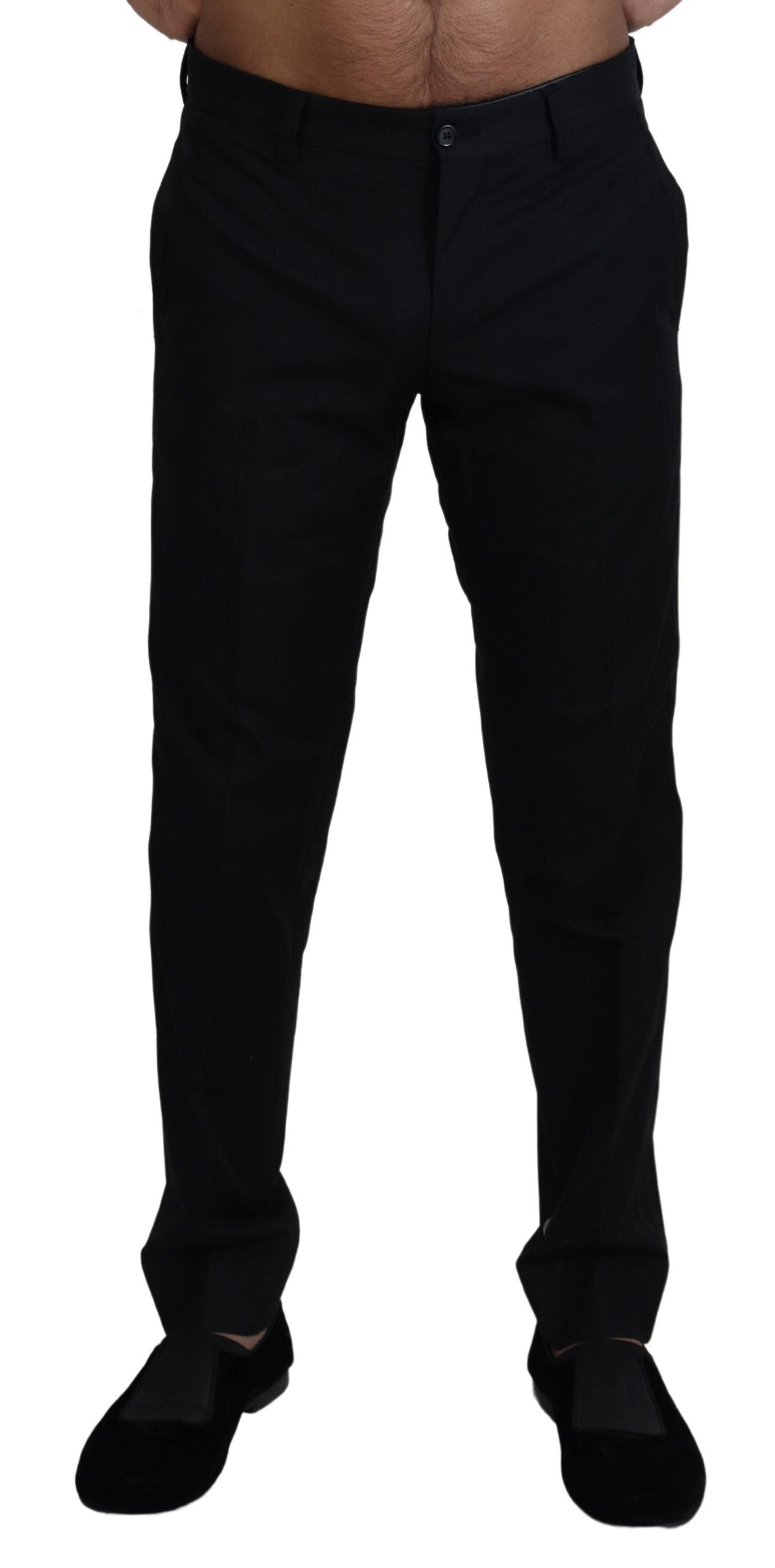 Pantalón elegante de algodón negro