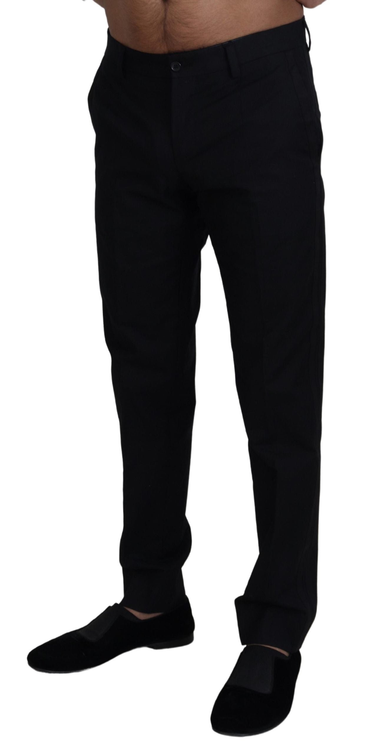 Pantalón elegante de algodón negro