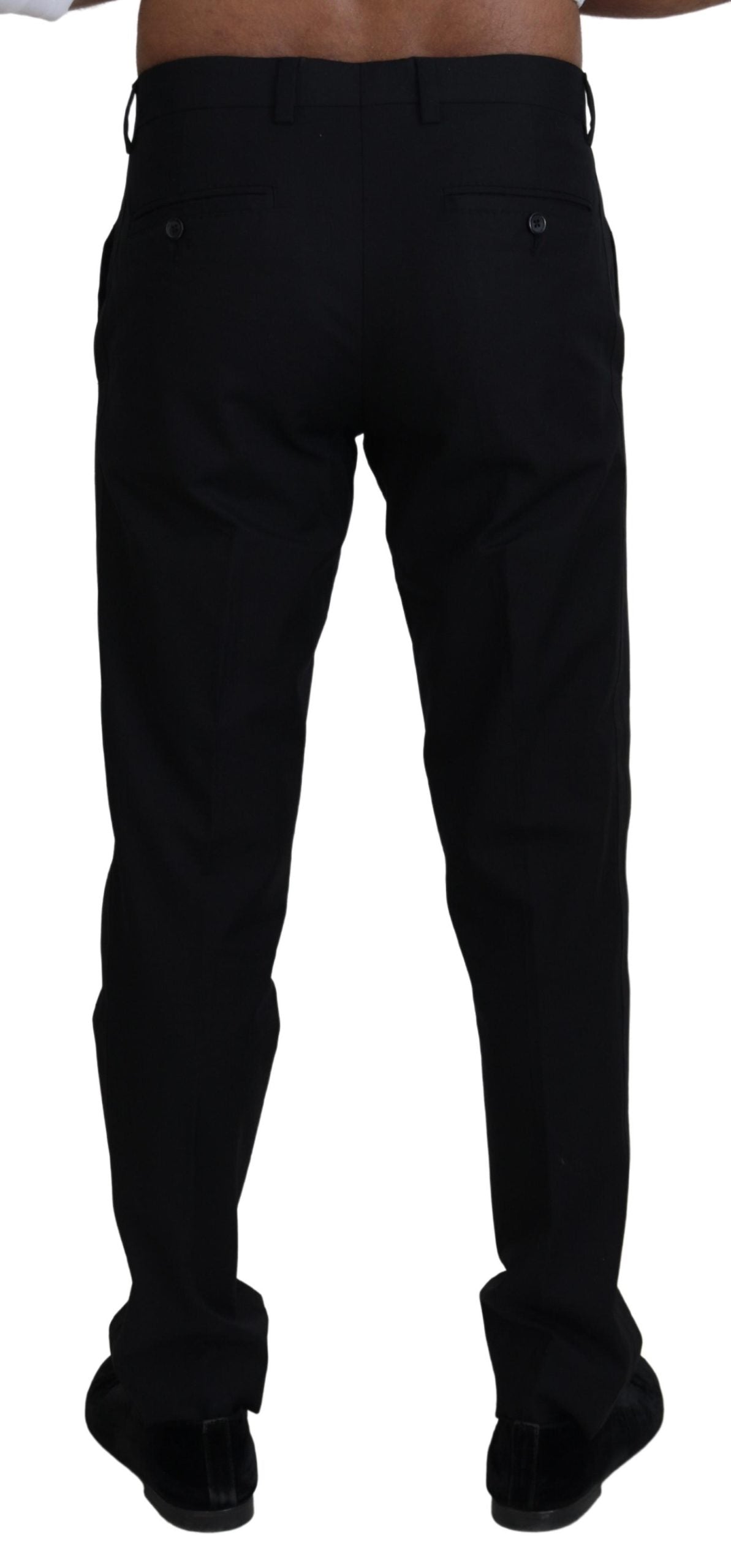 Elegant Black Cotton Trousers