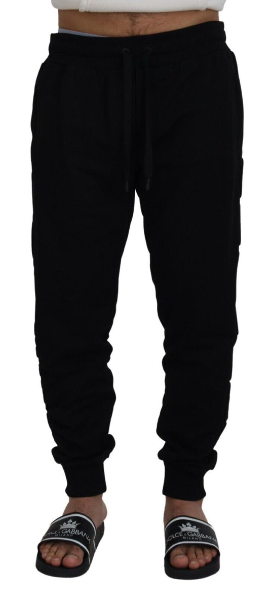 Elegante zwarte katoenen joggingbroek