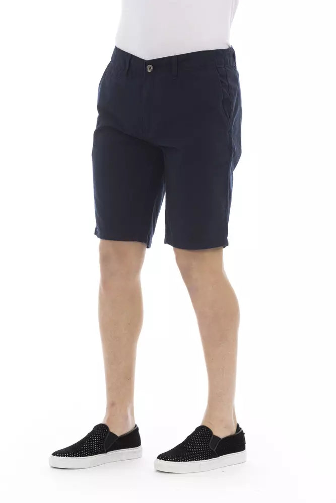 Blue Cotton Men Bermuda Short