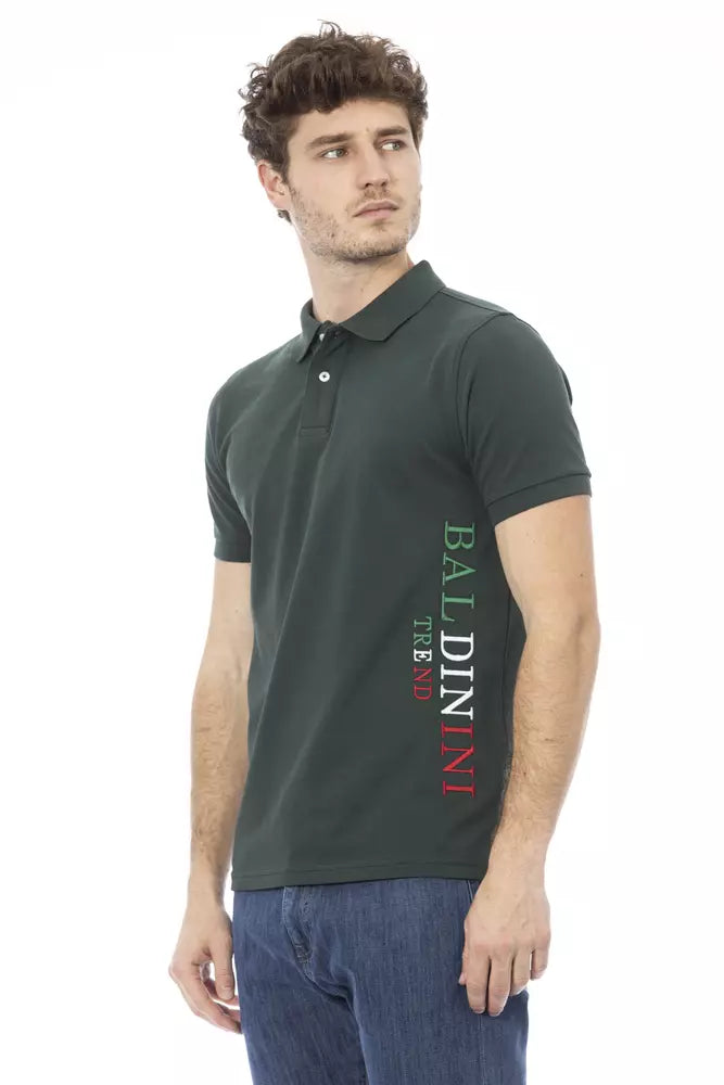 Polo elegante bordado verde