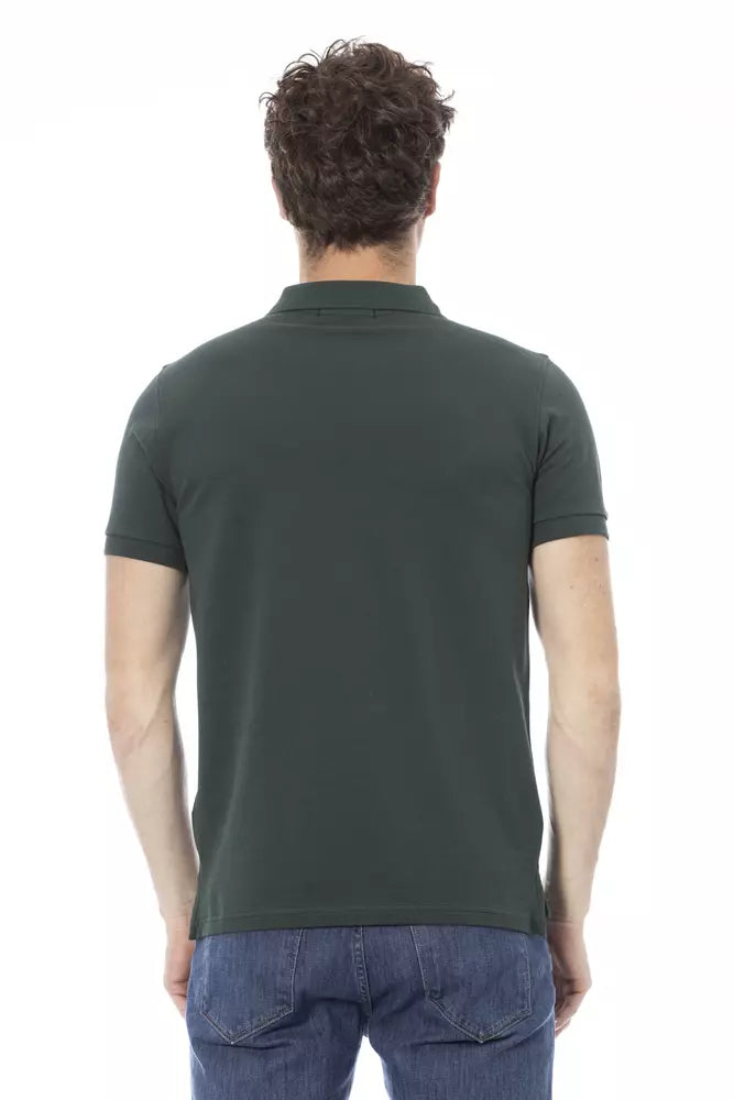 Polo elegante bordado verde