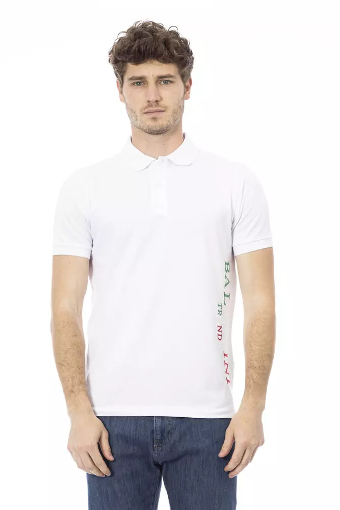 Elegante polo de algodón blanco