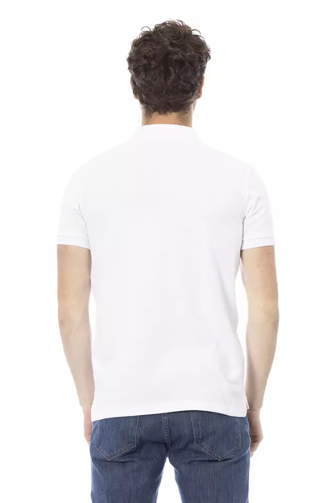 Elegante polo de algodón blanco