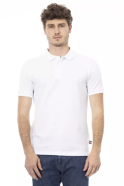 Elegant wit katoenen poloshirt