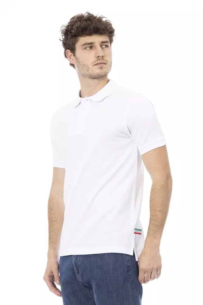 Elegant wit katoenen poloshirt