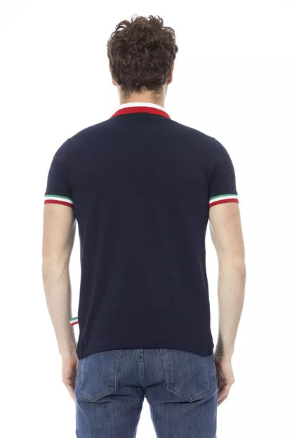 Polo De Algodón Con Cuello Tricolor