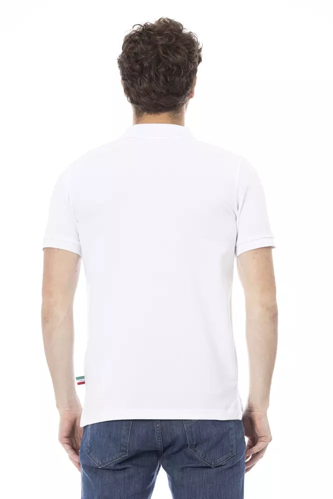 Elegante polo de algodón blanco