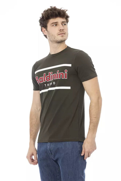 Smaragd elegantie katoenen T-shirt