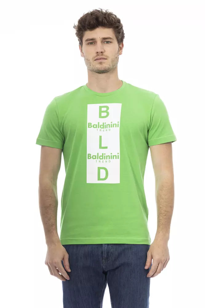 Smaragd elegantie katoenen T-shirt