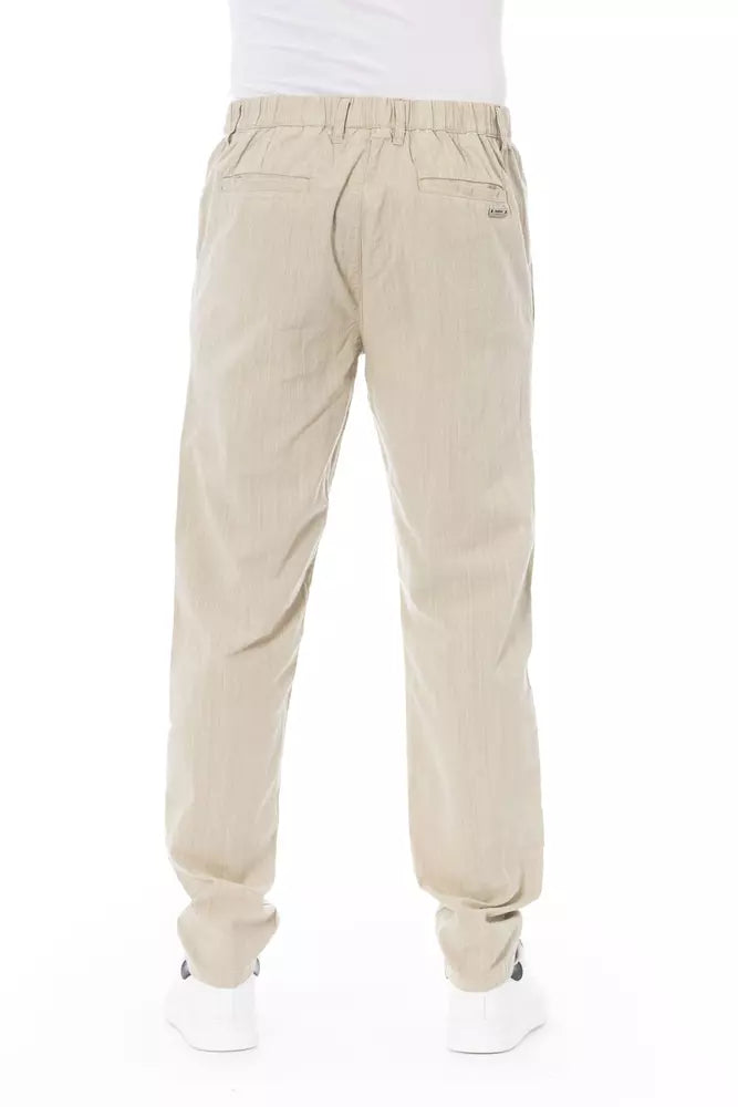 Pantalón chino elegante de algodón beige