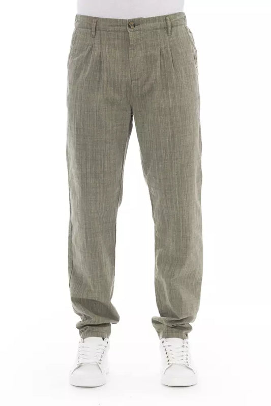 Pantalones chinos militares elevados para hombre