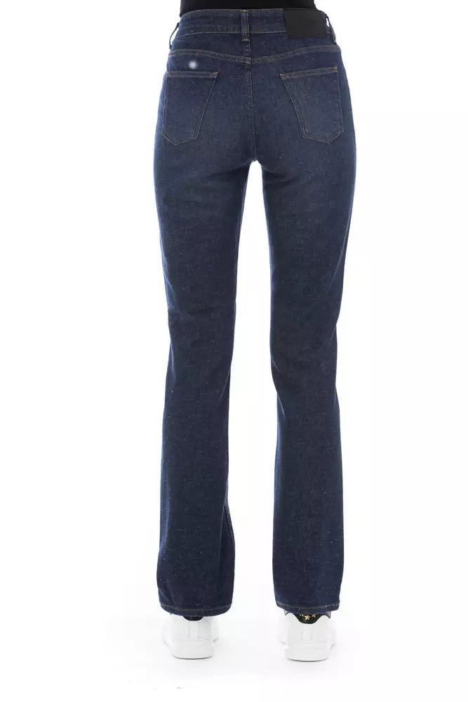 Blue Cotton Women Jeans