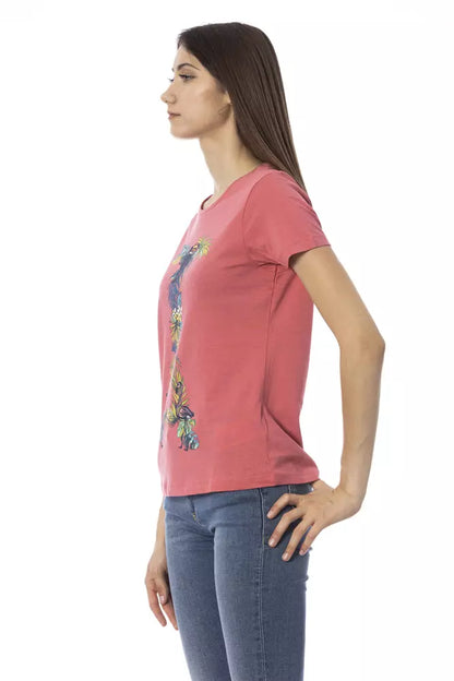 Chique Fuchsia Fashion T-shirt met korte mouwen