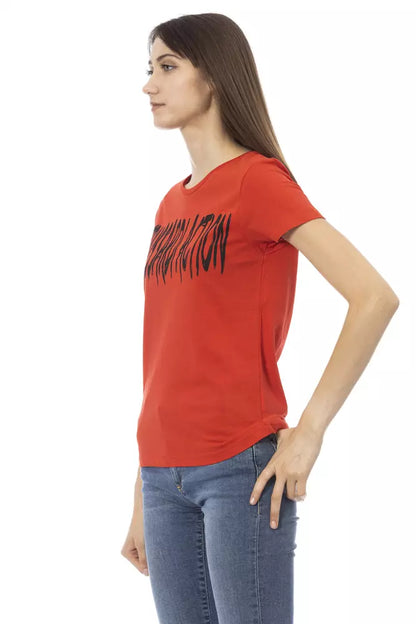 Red Cotton Women's Top