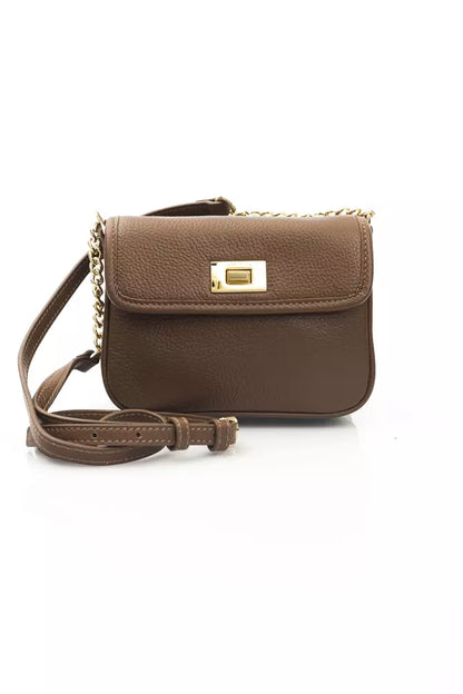 Brown Leather Women Crossbody Bag