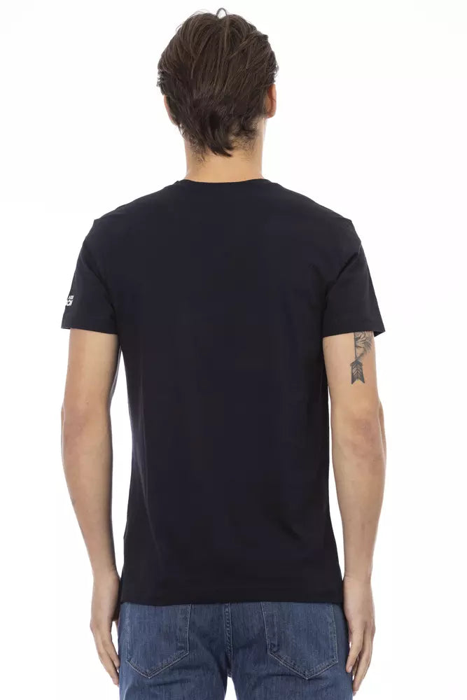 Black Cotton Men T-Shirt