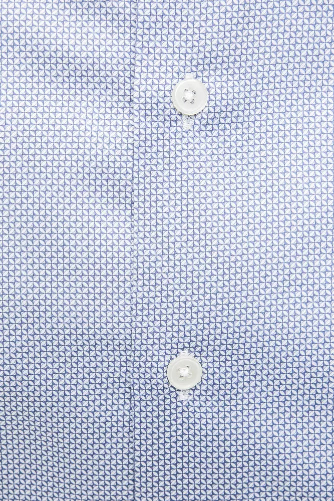 Camisa Elegante De Algodón Con Cuello Medio Slim