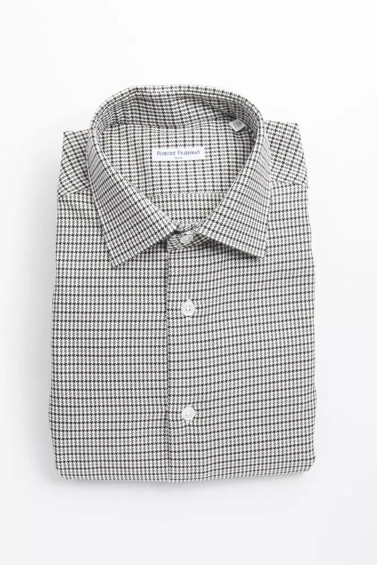 Camisa Algodón Cuello Medio Slim Beige