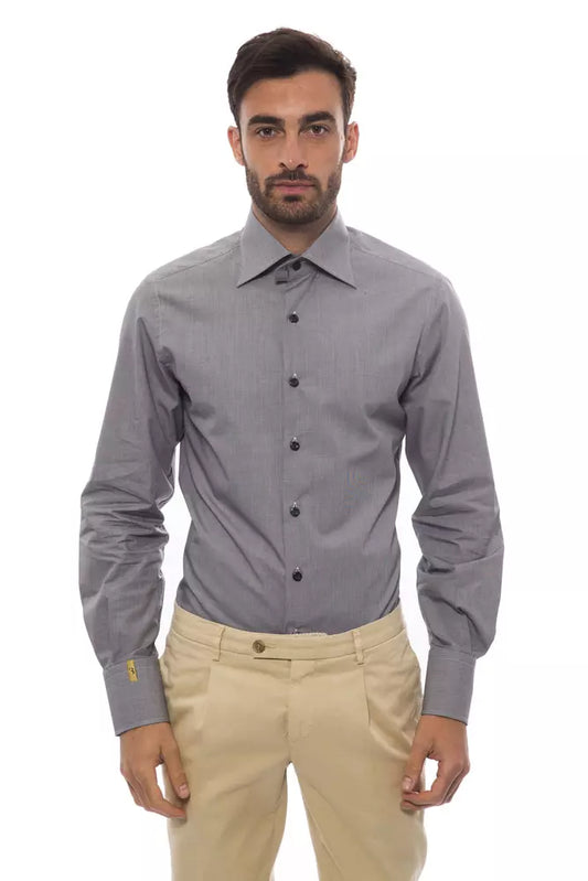 Camisa elegante de algodón con monograma