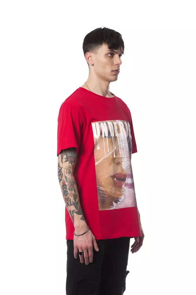 Red Cotton Men T-Shirt