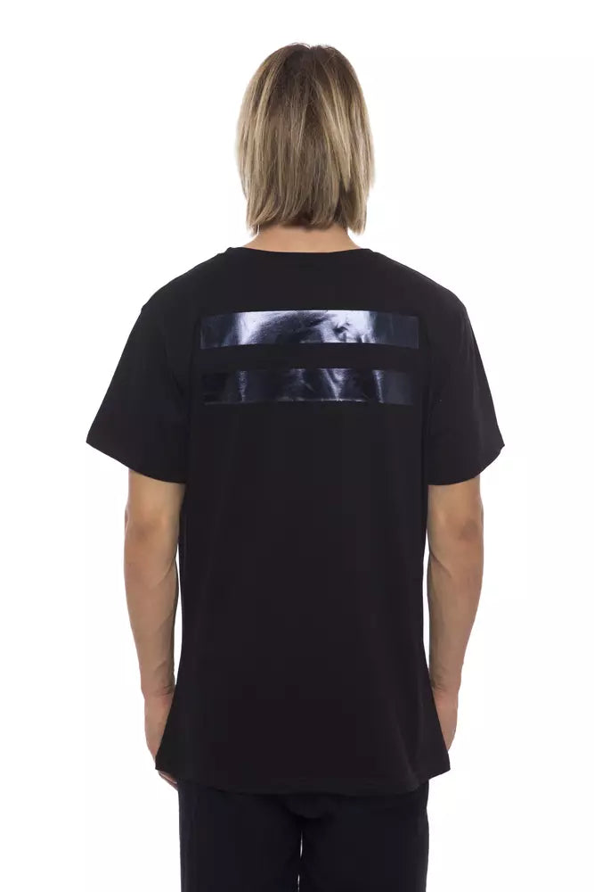 Black Cotton Men T-Shirt