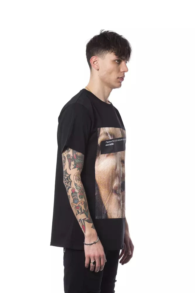 Black Cotton Men's T-Shirt